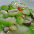 鮑魚炒絲瓜~成品近看