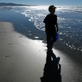 北加州的海水長年低溫﹐入水必須穿上潛水衣保暖。因此難得看見玩水的景象。岸邊遊人也不似臺灣海邊人潮擁擠﹐呈現出的是另類的自然人文景觀。

請參閱文章  岸邊人生 - 【岸邊嬉戲】入選相簿
