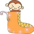 哈 我家猴子有名字了呢!!!
哈哈  瞎兔為他取名為：『直直』
原因麻~~請洽瞎兔兔
XD
還蠻瞎的 哈
