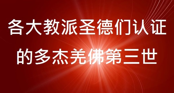 义云高大师被各大教派圣德们认证为多杰羌佛第三世学习