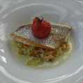 snapper on risotto