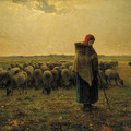 牧羊女與羊群