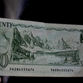 加拿大20元舊鈔 (1969~1993)，以Moraine Lake 為圖案
