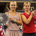 2009.9.13美網女單冠軍 Kim Clijsters and 亞軍 Caroline Wozniacki.jpg