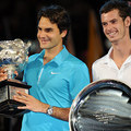2010.1.31澳網公開賽男單冠軍瑞士球王(1)Federer及亞軍英國(5)Murray