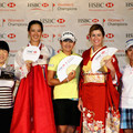 20110224 星加坡女子高爾夫冠軍賽 左起Ji-Yai Shin, Michelle Wie, Yani Tseng, Paula Creamer, Ai Miyazato