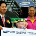 2011.10.23 韓國三星網球賽 女單冠軍謝淑薇