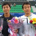 2011.10.23 韓國三星網球賽 左男單冠軍盧彥勳 右男單亞軍王宇佐