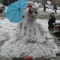 街上的雪人
