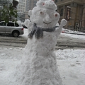 街上的雪人