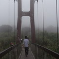 霧中冷水坑吊橋