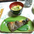美瑛民宿 : 烤魚和味增湯