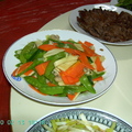 年夜飯 -扁豆嫩筍胡蘿蔔與草菇