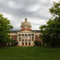 Rush Rhee Library (U of Rochester) in green