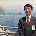 許陽明參訪海軍海上操演。