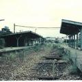 舊北投火車站，鐵軌已拆除。