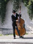 double bass playing
