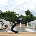 Dance in front of the fountain