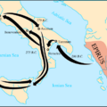 皮洛士(Pyrrhus)戰爭示意圖