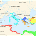 公元前218年地中海各勢力示意圖