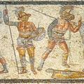 約公元200年的羅馬角鬥士馬賽克(Mosaic)畫