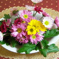 2011年農曆新年花藝布置─餐桌布置2.