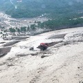 小林村受土石流衝擊的空照圖
