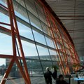 北京機場 T3 玻璃幕牆前的候機口
