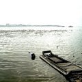 淡水河的竹筏
