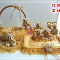 玫瑰工坊婚禮小物 - 小熊家族喜糖籃