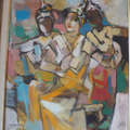 泰國舞 楊維中畫  張素宜收藏 1987年( 30號)