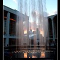 metropolitan opera house - fountain at sunset