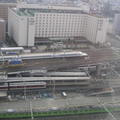 日本京都JR京都車站-觀景樓上看列車進出, 很有趣呢!