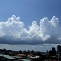颱風前出現的卷層雲與天空照片