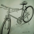 鉛筆素描- 單車
