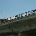 忠孝西路高架橋上的鐵絲網