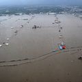 An aerial view of flooding caused by Typhoon Morakot in Chiatung, Taiwan. (AFP/AFP/Getty Images)