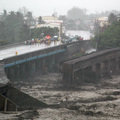 A railroad bridge damaged by Typhoon Morakot is seen in Taitung, eastern Taiwan August 8, 2009. (REUTERS/Stringer)