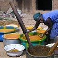 A woman dressed in lilac hard at work was captured by Mathias Kirkegaard in Nigeria.