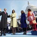 Barack Obama takes the oath as the 44th US President with his wife, Michelle, and their children by his side in Washington DC. 20 January 2009. © Chuck Kennedy
 
