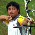 亞洲射箭大獎賽花蓮教育大學王正邦沈穩獲得男子反曲弓銅牌。
