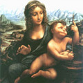 持紡錘的聖母聖嬰