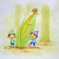 玉米插畫