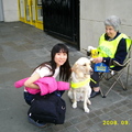 在Uxbrige小鎮上遇到為導盲犬募款的盲人。在英國許多地方都有一個叫PESA的慈善商店專門廉價出售善心人士樂捐的二手衣或物品，賺得的錢用於幫助需要接受醫療的動物。