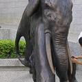 苗栗三義木雕博物館外的象