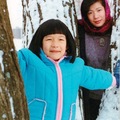 三十歲的恰恰 六歲的女兒 第一次看到雪