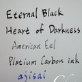 Eteral Black & Hear of Darkness & American Eel & Platinum Carbon ink