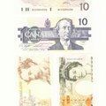 上方二張是加拿大幣10元，下方是10英鎊... 七 or 八年前買的