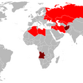 Su-24使用國家分佈圖。鮮紅色代表現時使用國，深紅色代表以前的使用國