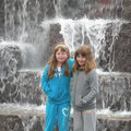 2 girls in front of the falls